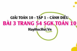 Giải bài 3 trang 54 Toán 10 Tập 1 SGK Cánh Diều: Giải bất phương trình
